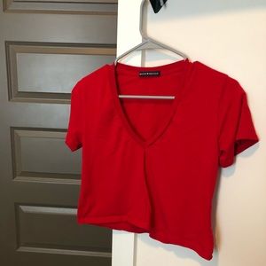 Brandy Melville red crop top